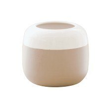 Vase biColoure beige en céramique